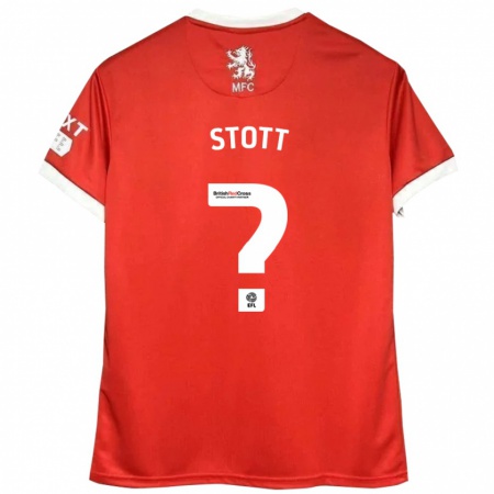 Kandiny Heren Jack Stott #0 Rood Wit Thuisshirt Thuistenue 2024/25 T-Shirt