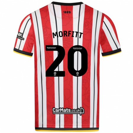 Kandiny Heren Izzy Morfitt #20 Rood Witte Strepen Thuisshirt Thuistenue 2024/25 T-Shirt