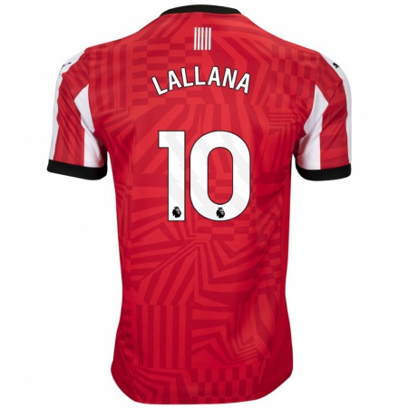 Kandiny Heren Adam Lallana #10 Rood Wit Thuisshirt Thuistenue 2024/25 T-Shirt