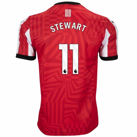 Kandiny Heren Ross Stewart #11 Rood Wit Thuisshirt Thuistenue 2024/25 T-Shirt