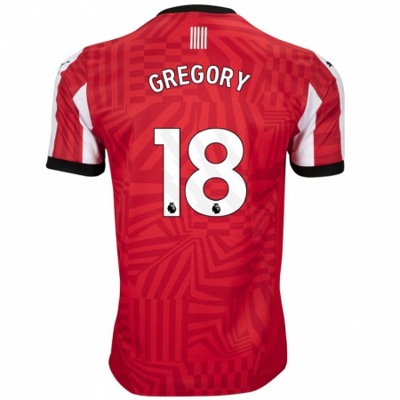 Kandiny Heren Freya Gregory #18 Rood Wit Thuisshirt Thuistenue 2024/25 T-Shirt