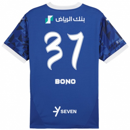 Kandiny Heren Bono #37 Donkerblauw Wit Thuisshirt Thuistenue 2024/25 T-Shirt