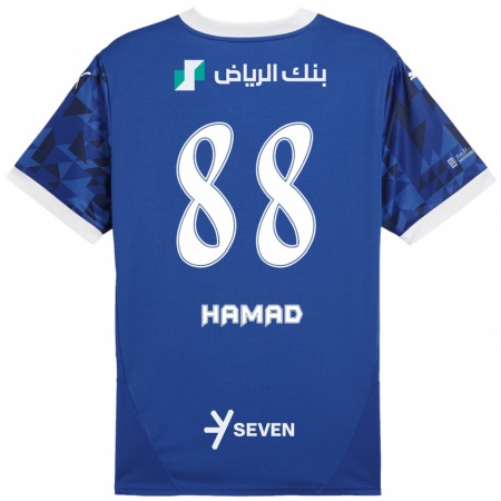 Kandiny Heren Hamad Al-Yami #88 Donkerblauw Wit Thuisshirt Thuistenue 2024/25 T-Shirt