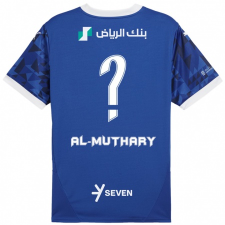 Kandiny Heren Saad Al-Muthary #0 Donkerblauw Wit Thuisshirt Thuistenue 2024/25 T-Shirt