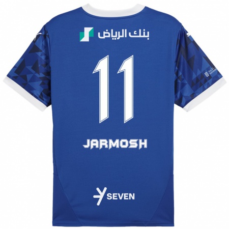 Kandiny Heren Abdulaziz Jarmosh #11 Donkerblauw Wit Thuisshirt Thuistenue 2024/25 T-Shirt