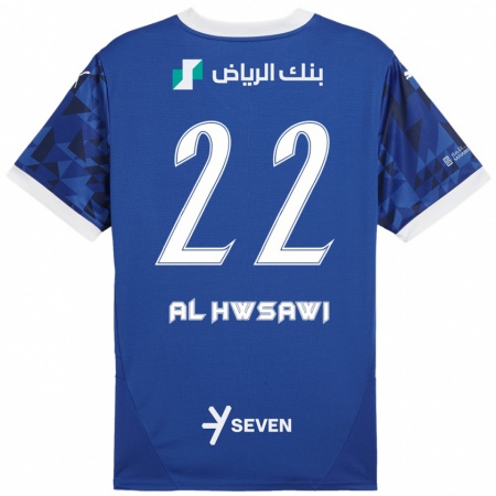 Kandiny Heren Shorouq Al-Hwsawi #22 Donkerblauw Wit Thuisshirt Thuistenue 2024/25 T-Shirt