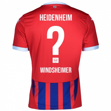 Kandiny Homem Camisola Tim Windsheimer #0 Azul Vermelho Principal 2024/25 Camisa Brasil