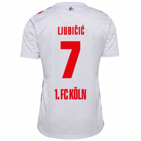 Kandiny Uomo Maglia Dejan Ljubicic #7 Bianco Rosso Kit Gara Home 2024/25 Maglietta