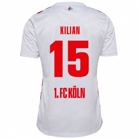 Kandiny Hombre Camiseta Luca Kilian #15 Blanco Rojo 1ª Equipación 2024/25 La Camisa