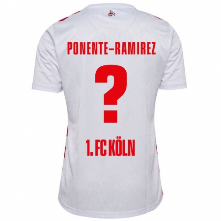 Kandiny Uomo Maglia Jason Ponente-Ramirez #0 Bianco Rosso Kit Gara Home 2024/25 Maglietta