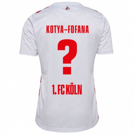 Kandiny Hombre Camiseta Assad Kotya-Fofana #0 Blanco Rojo 1ª Equipación 2024/25 La Camisa