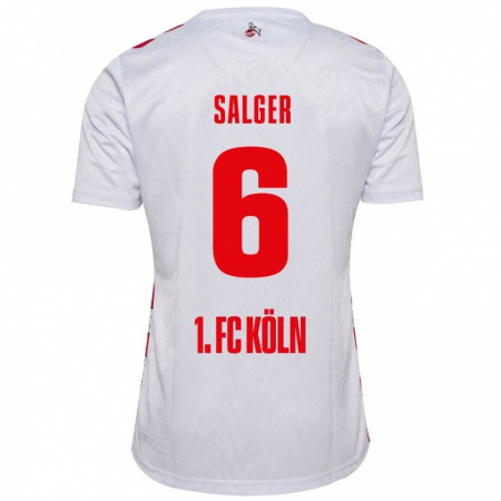 Kandiny Uomo Maglia Stephan Salger #6 Bianco Rosso Kit Gara Home 2024/25 Maglietta