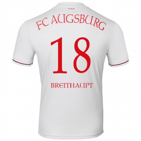 Kandiny Hombre Camiseta Tim Breithaupt #18 Blanco 1ª Equipación 2024/25 La Camisa