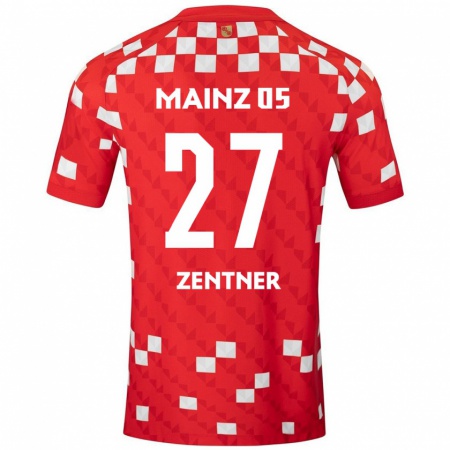 Kandiny Herren Robin Zentner #27 Weiß Rot Heimtrikot Trikot 2024/25 T-Shirt Österreich