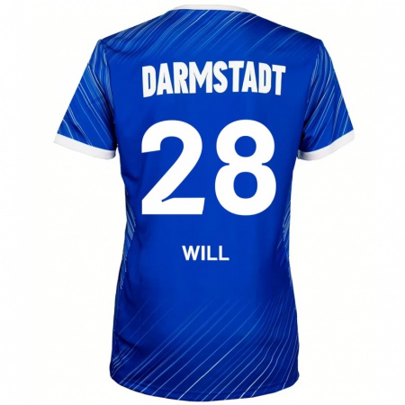 Kandiny Herren Paul Will #28 Blau Weiß Heimtrikot Trikot 2024/25 T-Shirt Österreich