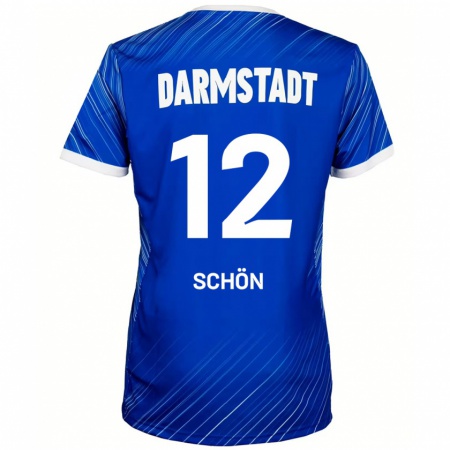 Kandiny Heren Lars Schön #12 Blauw Wit Thuisshirt Thuistenue 2024/25 T-Shirt België