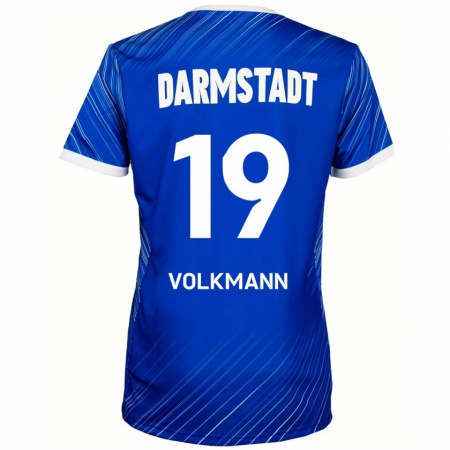 Kandiny Uomo Maglia Japhet Volkmann #19 Blu Bianco Kit Gara Home 2024/25 Maglietta