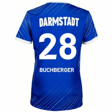 Kandiny Herren Jonas Buchberger #28 Blau Weiß Heimtrikot Trikot 2024/25 T-Shirt Österreich