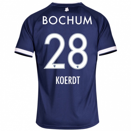 Kandiny Uomo Maglia Lennart Koerdt #28 Blu Scuro Kit Gara Home 2024/25 Maglietta