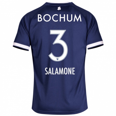 Kandiny Uomo Maglia Elia-Giona Salamone #3 Blu Scuro Kit Gara Home 2024/25 Maglietta