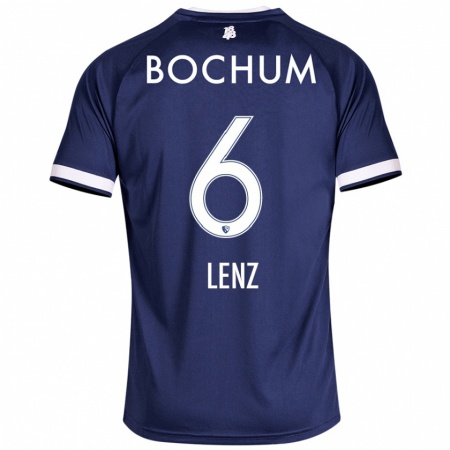 Kandiny Uomo Maglia Cajetan Lenz #6 Blu Scuro Kit Gara Home 2024/25 Maglietta