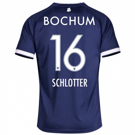 Kandiny Uomo Maglia Joel Schlotter #16 Blu Scuro Kit Gara Home 2024/25 Maglietta