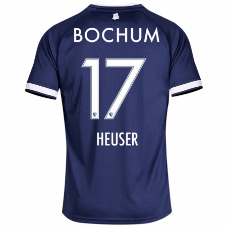 Kandiny Herren Ben Heuser #17 Dunkelblau Heimtrikot Trikot 2024/25 T-Shirt Österreich