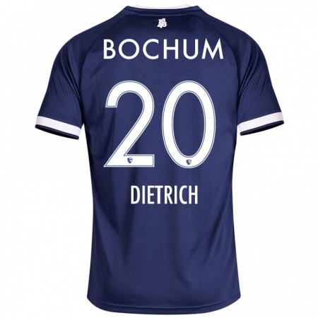 Kandiny Herren Sam Dietrich #20 Dunkelblau Heimtrikot Trikot 2024/25 T-Shirt Österreich