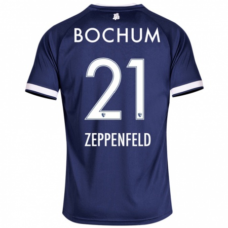 Kandiny Herren Paul Zeppenfeld #21 Dunkelblau Heimtrikot Trikot 2024/25 T-Shirt Österreich