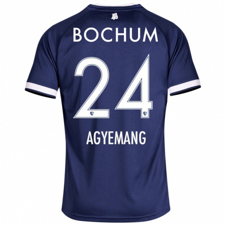 Kandiny Hombre Camiseta Donovan Agyemang #24 Azul Oscuro 1ª Equipación 2024/25 La Camisa