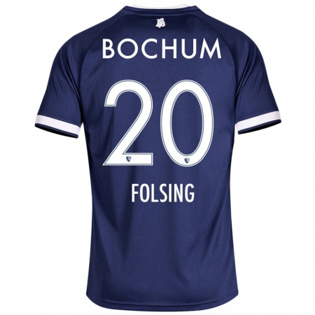 Kandiny Uomo Maglia Amelie Fölsing #20 Blu Scuro Kit Gara Home 2024/25 Maglietta