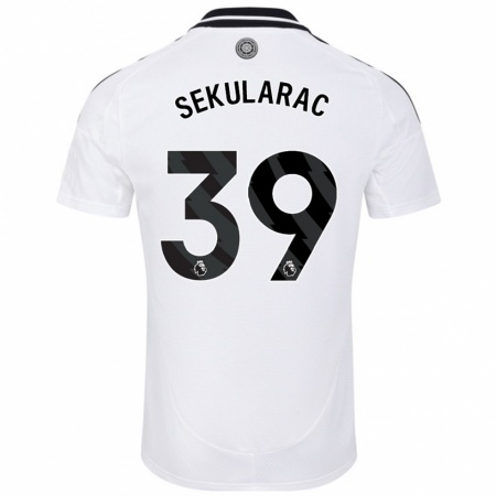 Kandiny Hombre Camiseta Kristian Sekularac #39 Blanco 1ª Equipación 2024/25 La Camisa México