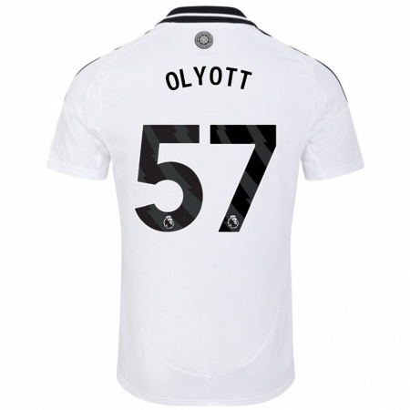 Kandiny Uomo Maglia Tom Olyott #57 Bianco Kit Gara Home 2024/25 Maglietta