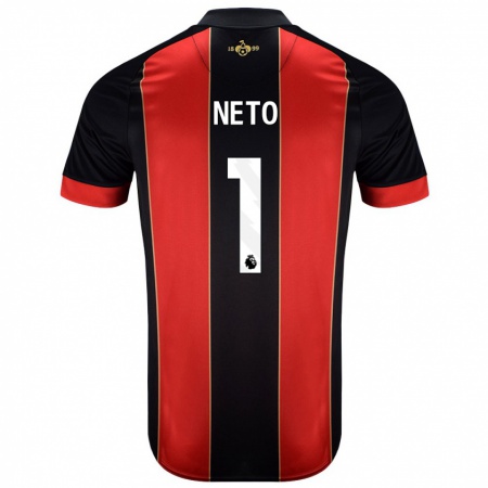 Kandiny Uomo Maglia Neto #1 Rosso Nero Kit Gara Home 2024/25 Maglietta