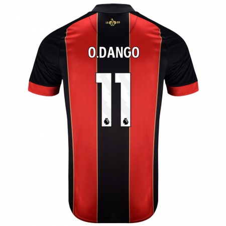 Kandiny Uomo Maglia Dango Ouattara #11 Rosso Nero Kit Gara Home 2024/25 Maglietta