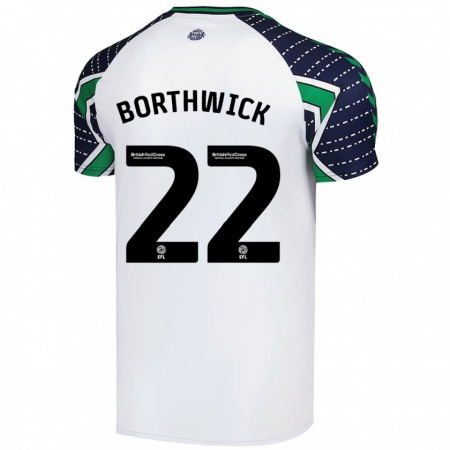 Kandiny Uomo Maglia Megan Borthwick #22 Bianco Kit Gara Away 2024/25 Maglietta