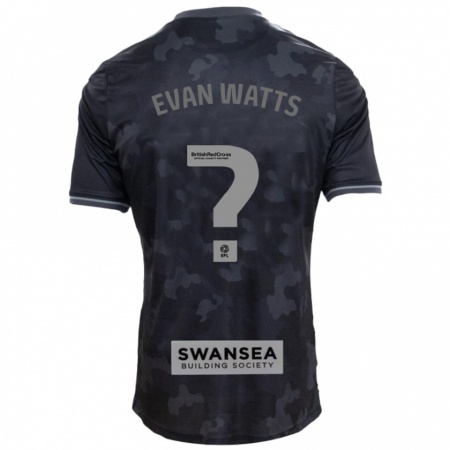 Kandiny Heren Evan Watts #0 Zwart Uitshirt Uittenue 2024/25 T-Shirt