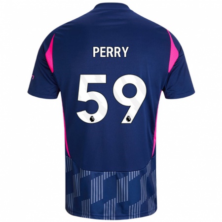 Kandiny Heren Ben Perry #59 Koningsblauw Roze Uitshirt Uittenue 2024/25 T-Shirt