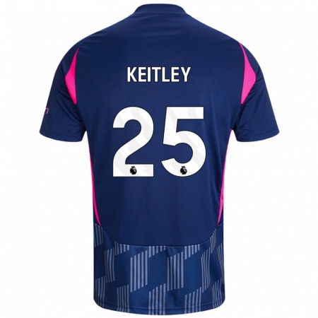 Kandiny Uomo Maglia Alice Keitley #25 Blu Royal Rosa Kit Gara Away 2024/25 Maglietta