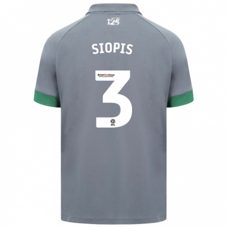 Kandiny Heren Manolis Siopis #3 Donkergrijs Uitshirt Uittenue 2024/25 T-Shirt