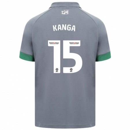 Kandiny Heren Wilfried Kanga #15 Donkergrijs Uitshirt Uittenue 2024/25 T-Shirt