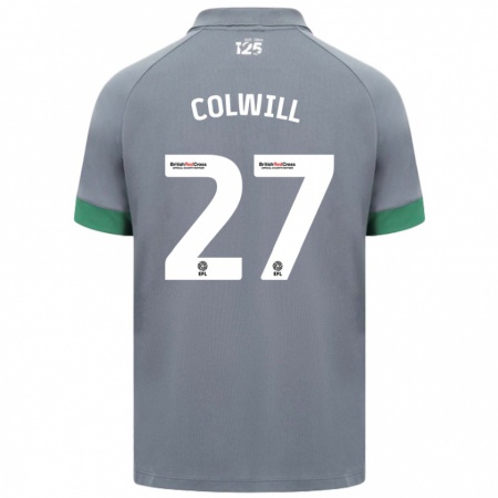 Kandiny Heren Rubin Colwill #27 Donkergrijs Uitshirt Uittenue 2024/25 T-Shirt