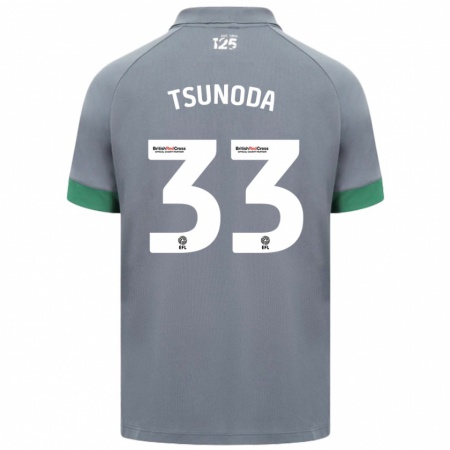 Kandiny Heren Ryotaro Tsunoda #33 Donkergrijs Uitshirt Uittenue 2024/25 T-Shirt