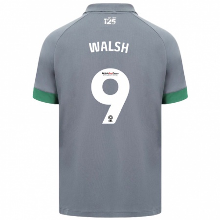 Kandiny Uomo Maglia Catherine Walsh #9 Grigio Scuro Kit Gara Away 2024/25 Maglietta