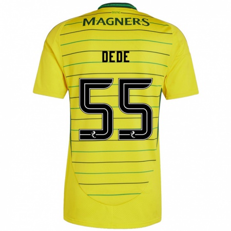 Kandiny Heren Josh Dede #55 Geel Uitshirt Uittenue 2024/25 T-Shirt