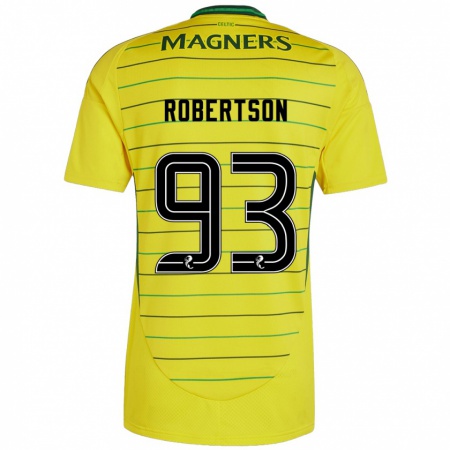 Kandiny Heren Mitchell Robertson #93 Geel Uitshirt Uittenue 2024/25 T-Shirt