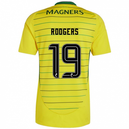 Kandiny Uomo Maglia Lisa Rodgers #19 Giallo Kit Gara Away 2024/25 Maglietta