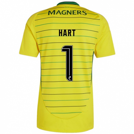 Kandiny Heren Joe Hart #1 Geel Uitshirt Uittenue 2024/25 T-Shirt