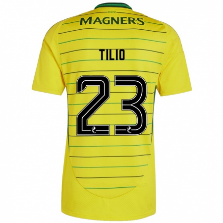 Kandiny Heren Marco Tilio #23 Geel Uitshirt Uittenue 2024/25 T-Shirt