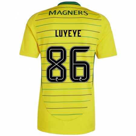 Kandiny Heren Benny-Jackson Luyeye #86 Geel Uitshirt Uittenue 2024/25 T-Shirt